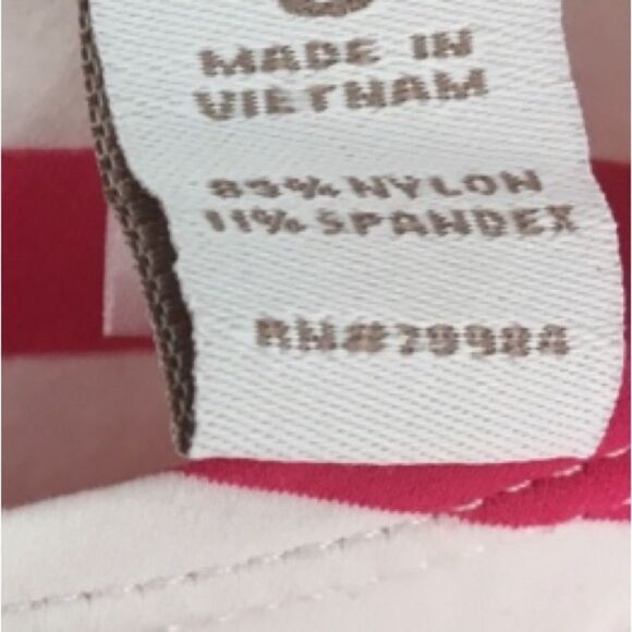 Chico’s 0 (S/4) Microfiber Tank Top Pink/White Striped Beachy Summery Top NEW - Picture 4 of 5